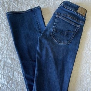 American Eagle bootcut dark wash jeans. Size 2 Long